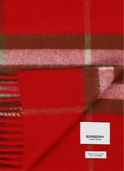 Shop Burberry Scarfs Red