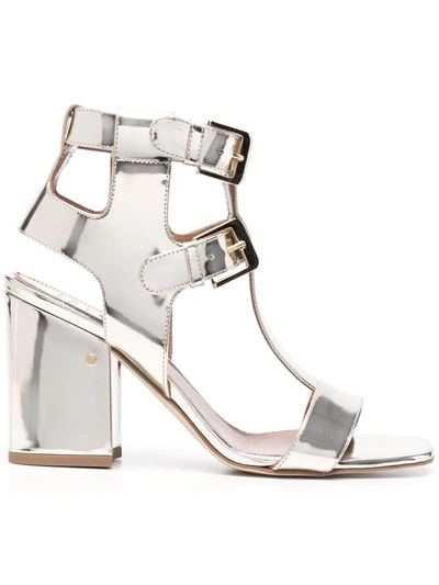 Shop Laurence Dacade Sandra 90mm Metallic Sandals In Gold