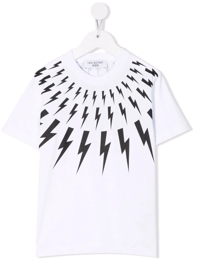 Shop Neil Barrett Logo-print Cotton T-shirt In White