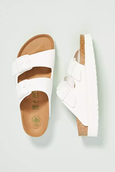 Shop Papillio By Birkenstock Arizona Platform Vegan Sandals In White