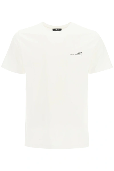 Shop Apc A.p.c. A.p.c. Item 001 Logo Print T-shirt In White
