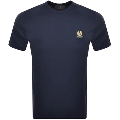 Shop Belstaff Short Sleeve Logo T Shirt Navy