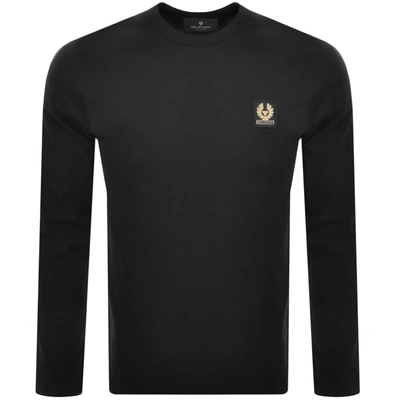 Shop Belstaff Logo Long Sleeve T Shirt Black