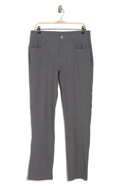 Shop Callaway Golf ®  5-pocket Texture Straight Leg Pants In Dark Gray Heather