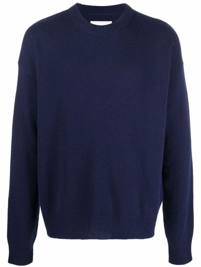 Shop Jil Sander Long-sleeved Knit Jumper In Blue