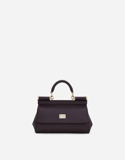 Shop Dolce & Gabbana Small Sicily Handbag In Purple