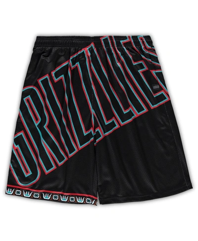 Mitchell & Ness Men's Black Memphis Grizzlies Big And Tall Hardwood Classics Big Face 2.0 Shorts In Black