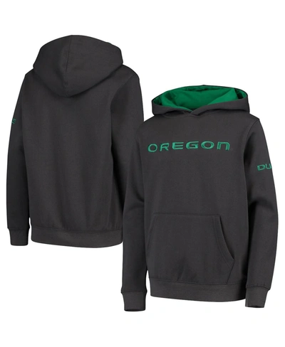 Stadium Athletic Youth Boys Charcoal Oregon Ducks Big Logo Pullover Hoodie In Charcoal