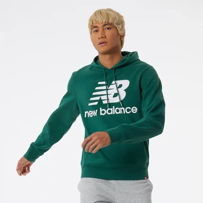 New Balance Men\'s Nb Essentials Pullover Hoodie In Green | ModeSens