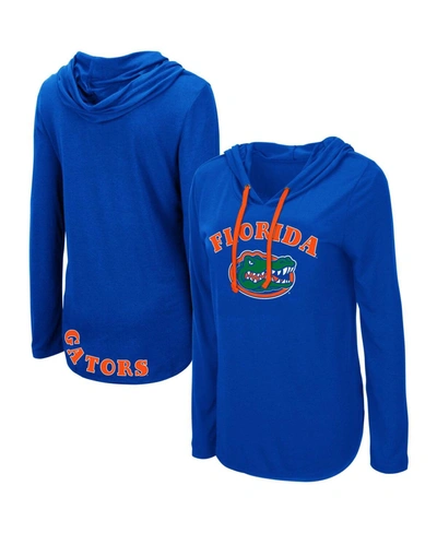 Colosseum Women's Royal Florida Gators My Lover Long Sleeve Hoodie T-shirt In Royal
