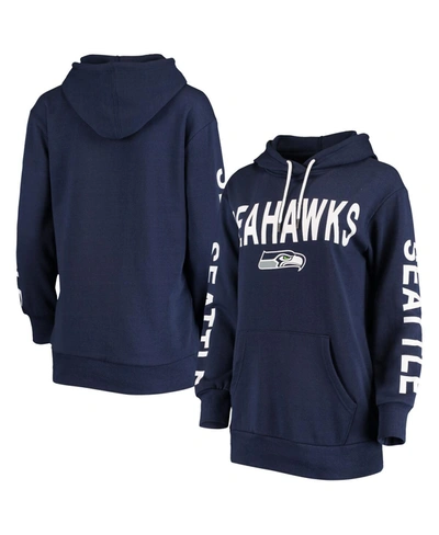 Shop G-iii 4her By Carl Banks Women's College Navy Seattle Seahawks Extra Point Pullover Hoodie