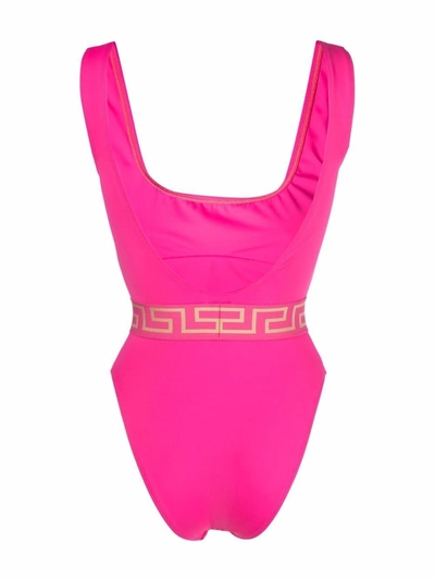 Shop Versace Women's Fuchsia Polyester One-piece Suit