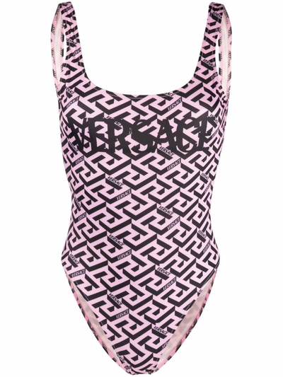 Shop Versace Women's Pink Polyester One-piece Suit
