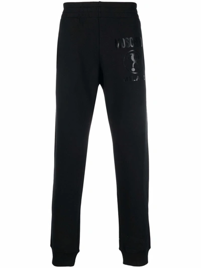 Shop Moschino Joggers With Print In Black