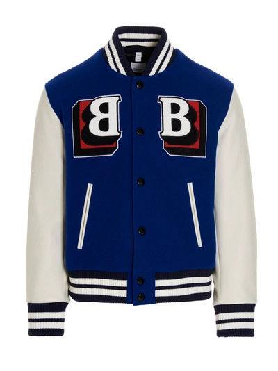Shop Burberry Letter Graphic Bomber Jacket In Multi