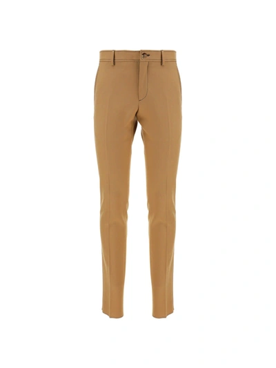 Shop Burberry Slim Fit Tailored Trousers In Brown