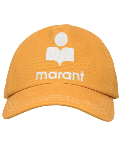 Shop Isabel Marant Logo Embroidered Baseball Cap In Yellow