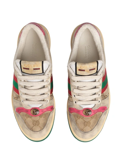 Shop Gucci Sneakers Screener In Beige