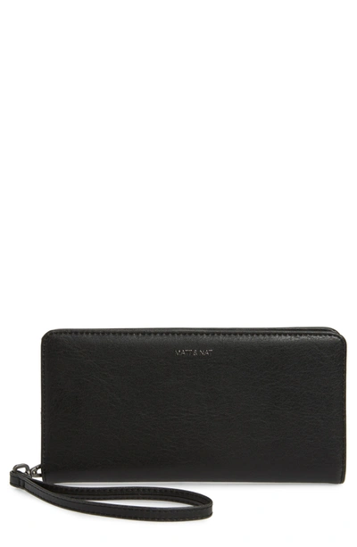 Shop Matt And Nat Matt & Nat Duma Faux Leather Wallet In Black