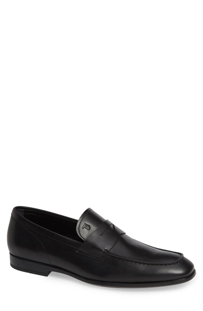 Shop Tod's Mocassino Penny Loafer In Black