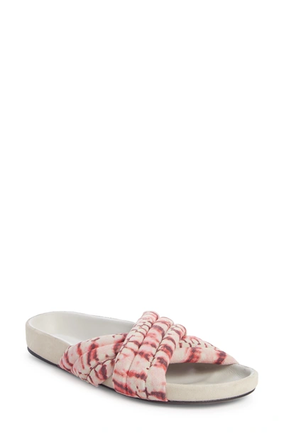 Shop Isabel Marant Holden Tie Dye Slide Sandal In Red