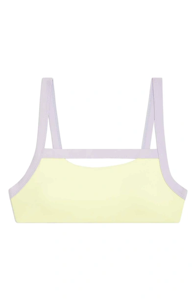 Shop Onia Lina Keyhole Bikini Top In Lemonlime/ Lavender