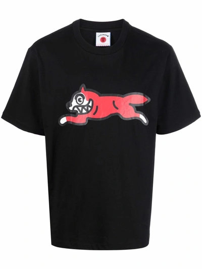 Running Dog Brand-print Cotton-jersey T-shirt In Black