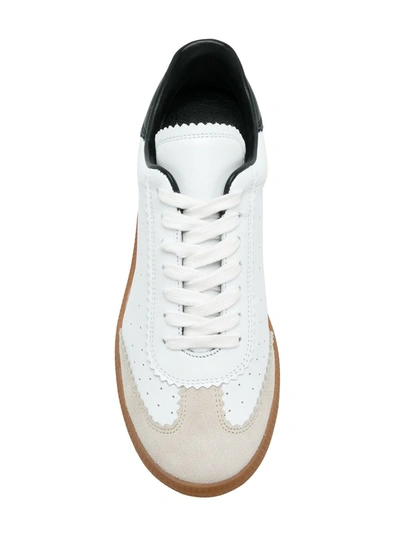 Shop Isabel Marant Bryce Leather Sneakers In White