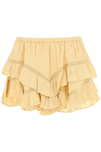 Shop Isabel Marant Étoile Jocadia Shorts In Honey (yellow)