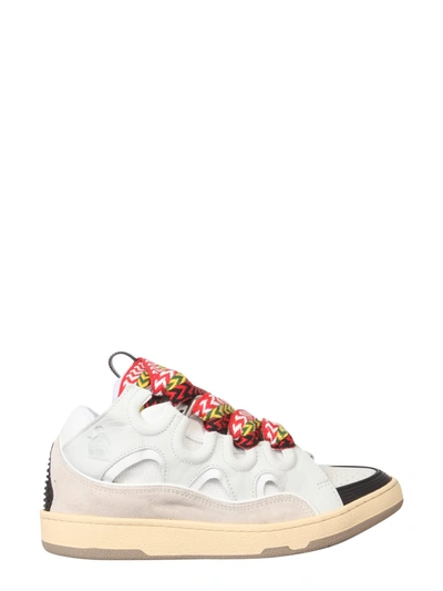 Shop Lanvin Curb Sneakers In Bianco