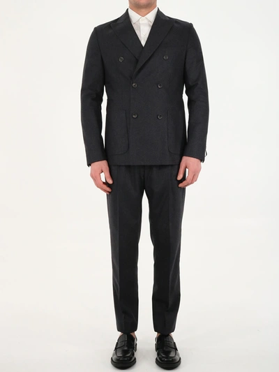 Shop Tonello Anthracite Wool Suit