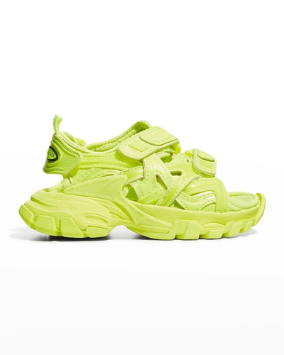 Shop Balenciaga Kid's Caged Sport Sandals, Baby/toddler/kids In Yellow Fluo