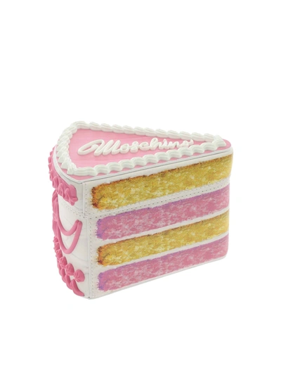 Shop Moschino Logo Detailed Cake Clutch Bag In Multi