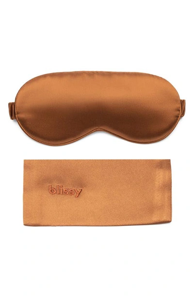 Shop Blissy Silk Sleep Mask In Bronze