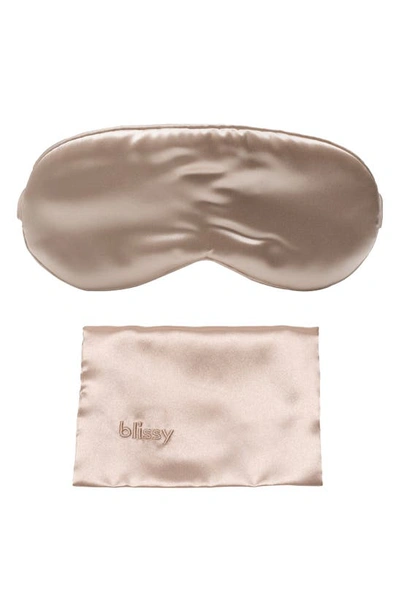 Blissy Silk Sleep Mask In Champagne