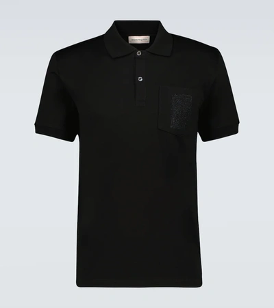 Shop Alexander Mcqueen Cotton Polo Shirt In Black