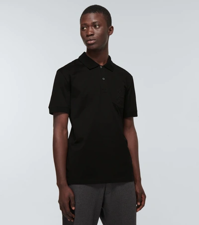 Shop Alexander Mcqueen Cotton Polo Shirt In Black