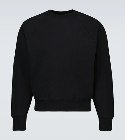 Shop Ami Alexandre Mattiussi Ami De Coeur Cotton Sweatshirt In Black