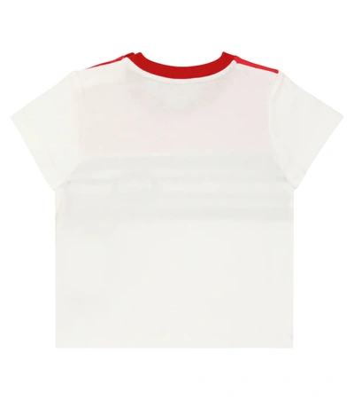 Shop Gucci Baby Interlocking G Jersey T-shirt In White/red/mc