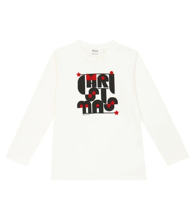 Shop Bonpoint Tadda Printed Cotton T-shirt In Off White