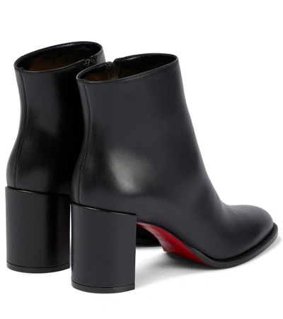 Christian Louboutin Womens Black Adoxa 70 Leather Heeled Boots In Black