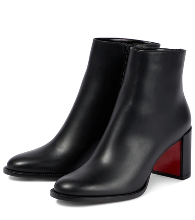 Christian Louboutin Womens Black Adoxa 70 Leather Heeled Boots In Black