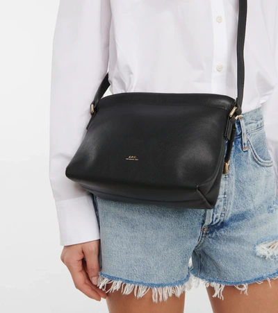Shop Apc A. P.c. Ninon Mini Shoulder Bag In Black