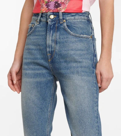 Shop Golden Goose High-rise Bootcut Jeans In Blue