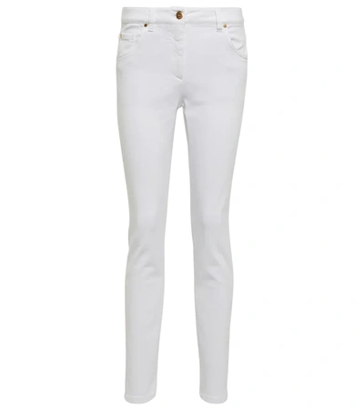 Shop Brunello Cucinelli Mid-rise Slim Jeans In Bianco