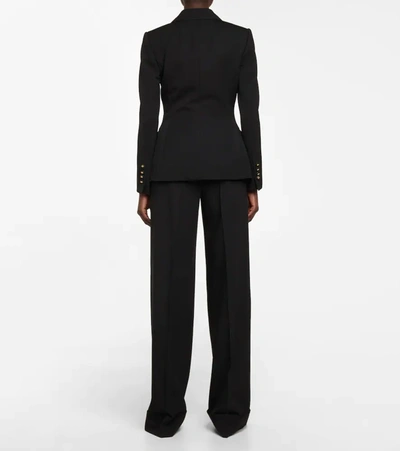 Shop Dolce & Gabbana Virgin Wool Crêpe Blazer In Nero