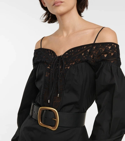 Shop Gabriela Hearst Simone Leather Belt In Black