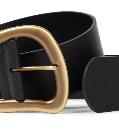 Shop Gabriela Hearst Simone Leather Belt In Black