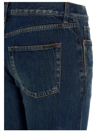 Shop Saint Laurent Boyfriend Jeans In Blue