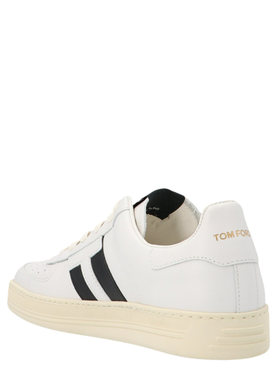 Shop Tom Ford Sneakers With Contrast Bands In White